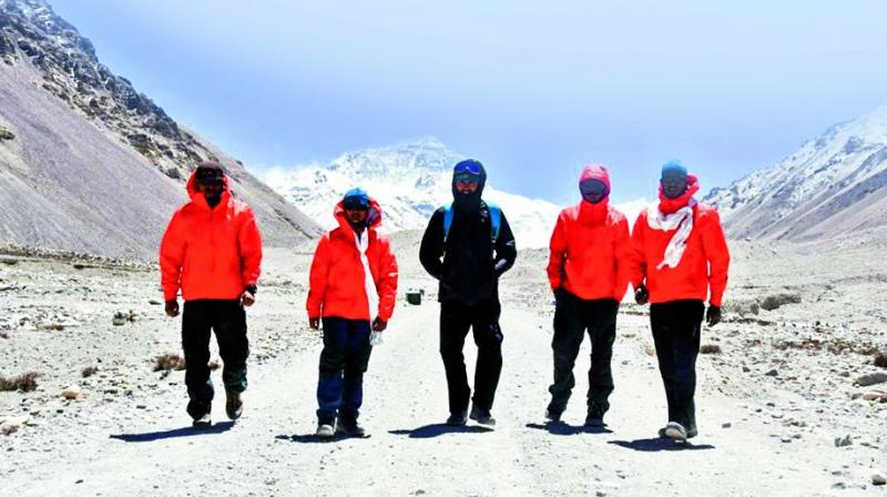 These youngsters recently scaled the peak. These youngsters recently scaled the peak.
