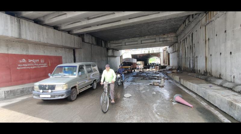 Rains gridlock Hyderabad roads, leave stretches damaged