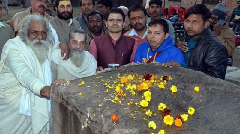 Priests perform Shila Pujan of stones for construction of Ram temple at Ayodhya (Photo: PTI/File) Priests perform Shila Pujan of stones for construction of Ram temple at Ayodhya (Photo: PTI/File)