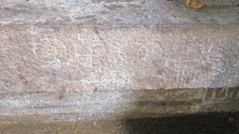 Inscribed land measure found in Thudaiyur village near Tiruchy.(Photo: DC) Inscribed land measure found in Thudaiyur village near Tiruchy.(Photo: DC)