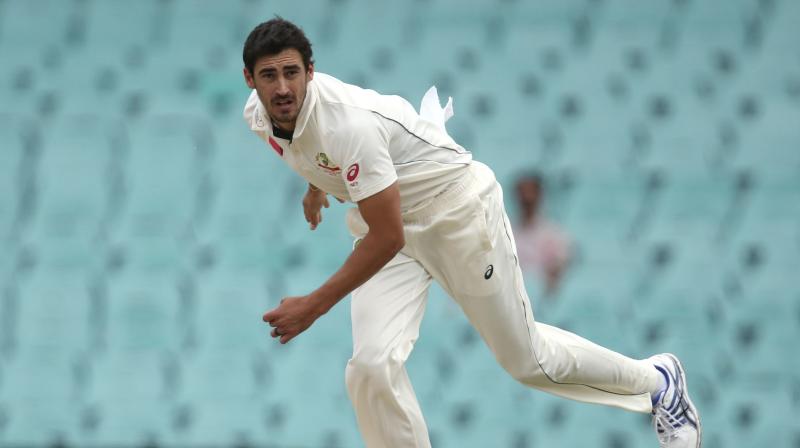 The left-armer did not bowl in the final session of day two at Abu Dhabi on Wednesday and spent time off the ground as Pakistan built a commanding 281-run lead in their second innings after skittling Australia for 145. (Photo: AP) The left-armer did not bowl in the final session of day two at Abu Dhabi on Wednesday and spent time off the ground as Pakistan built a commanding 281-run lead in their second innings after skittling Australia for 145. (Photo: AP)