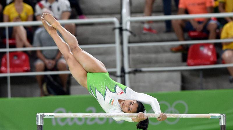 Dipa Karmakar at the 2016 Rio Olympics. PTI Photo