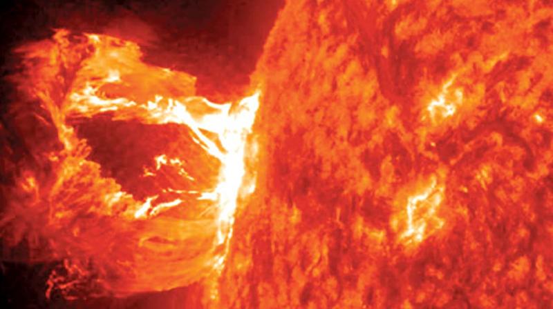 Coronal Mass Ejection in 2015 recorded by Nasa’s solar dynamics observatory that ended up weakening earth's magnetic field. (Photo: DC) Coronal Mass Ejection in 2015 recorded by Nasa’s solar dynamics observatory that ended up weakening earth's magnetic field. (Photo: DC)