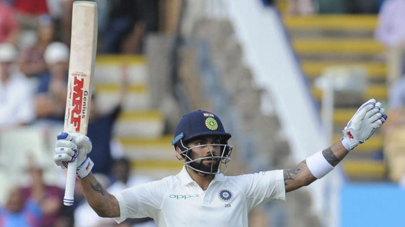 So good was the reply from Kohli, that one knock would go past the overall runs scored from his 10 previous innings during India's five-test tour in 2014.(Photo: AP) So good was the reply from Kohli, that one knock would go past the overall runs scored from his 10 previous innings during India's five-test tour in 2014.(Photo: AP)