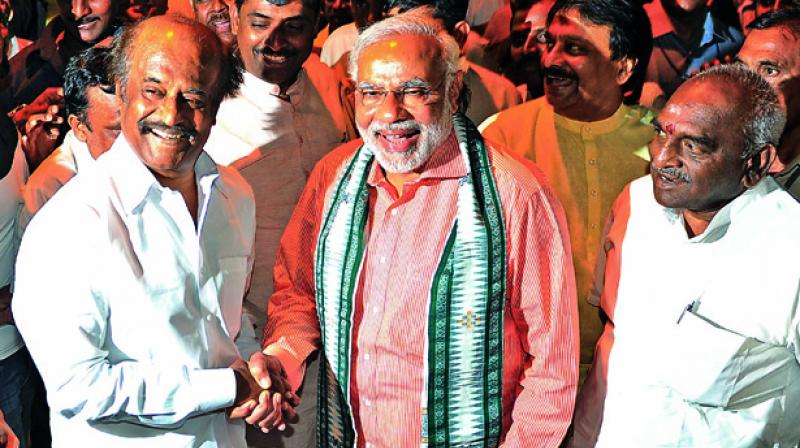 Prime Minister Narendra Modi with Superstar Rajinikanth (Photo: DC/File) Prime Minister Narendra Modi with Superstar Rajinikanth (Photo: DC/File)