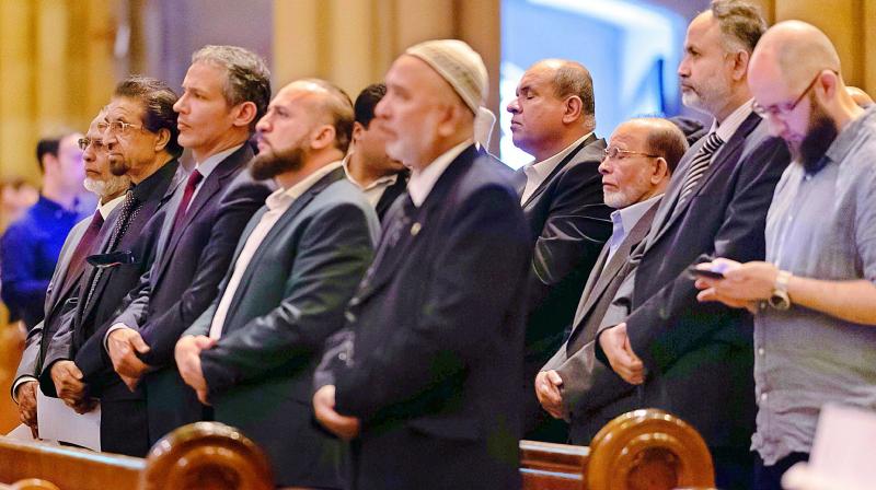 Politicians and religious leaders attend an interfaith service at St Mary’s Cathedral in Sydney on Sunday in memory of those who lost their lives in the Christchurch mosque attacks. (Photo: AFP) Politicians and religious leaders attend an interfaith service at St Mary’s Cathedral in Sydney on Sunday in memory of those who lost their lives in the Christchurch mosque attacks. (Photo: AFP)