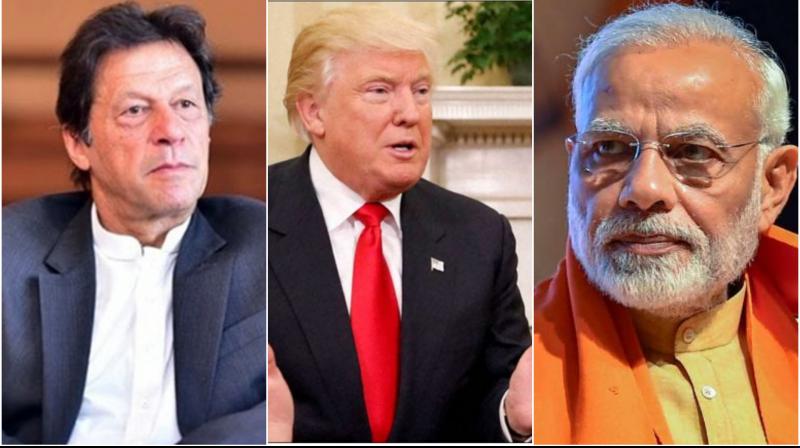 While Trump will address Indian-Americans, along with PM Modi, at the 'Howdy Modi!' event in Houston on September 22, the American president did not say when or where will he be meeting PM Khan. (Photo: PTI | Twitter) While Trump will address Indian-Americans, along with PM Modi, at the 'Howdy Modi!' event in Houston on September 22, the American president did not say when or where will he be meeting PM Khan. (Photo: PTI | Twitter)
