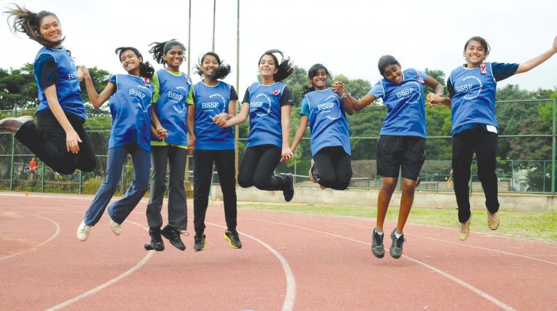 A file photograph of a football team used for representational purposes only. Many colleges now boast of women football teams A file photograph of a football team used for representational purposes only. Many colleges now boast of women football teams