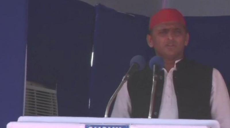 This election is about change, this election is about bridging differences which they have created between us," Akhilesh said. (Image: ANI) This election is about change, this election is about bridging differences which they have created between us," Akhilesh said. (Image: ANI)