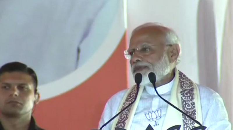 Modi also noted that Congress had claimed no one could tamper with Article 370 of the Constitution, an assertion which Pakistan agreed to. (Image: ANI) Modi also noted that Congress had claimed no one could tamper with Article 370 of the Constitution, an assertion which Pakistan agreed to. (Image: ANI)