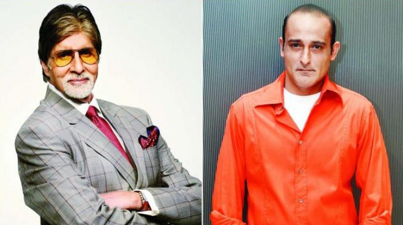 Amitabh Bachchan, Akshaye Khanna in a photoshoot. Amitabh Bachchan, Akshaye Khanna in a photoshoot.
