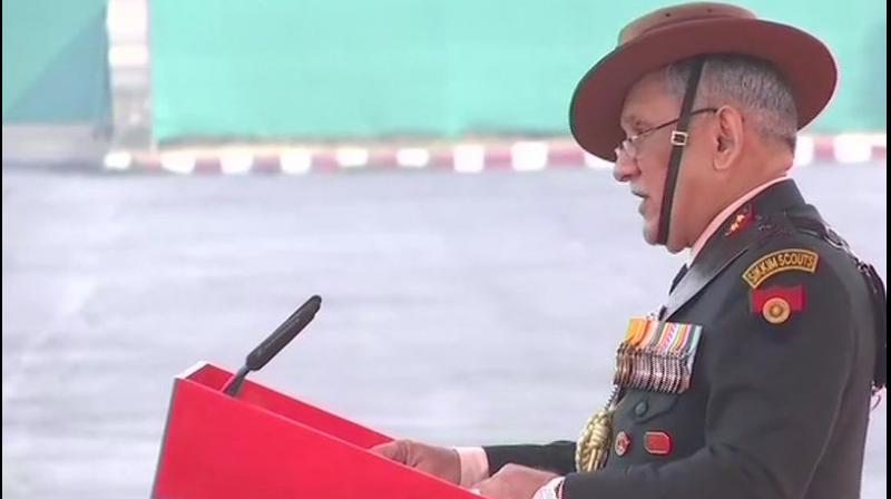 Army Chief Gen Bipin Rawat also said India's neighbour on the western border continues to support terrorism. (Photo: Twitter | ANI) Army Chief Gen Bipin Rawat also said India's neighbour on the western border continues to support terrorism. (Photo: Twitter | ANI)
