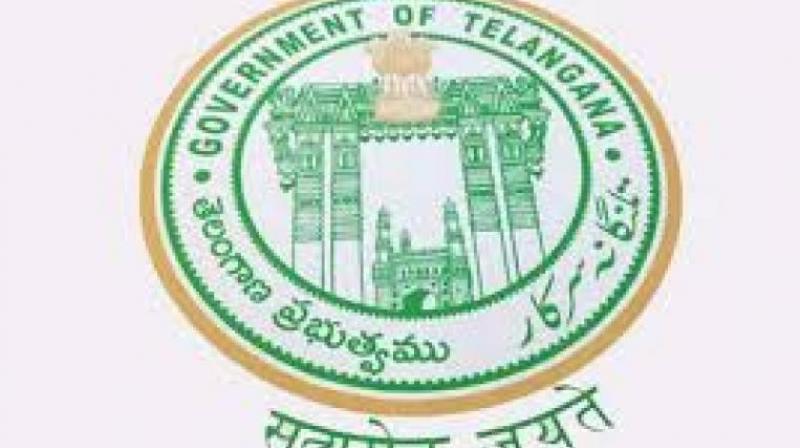 Telangana government logo. Telangana government logo.