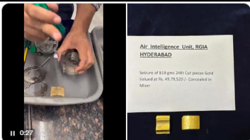 Gold concealed in mixer motor.  X.com