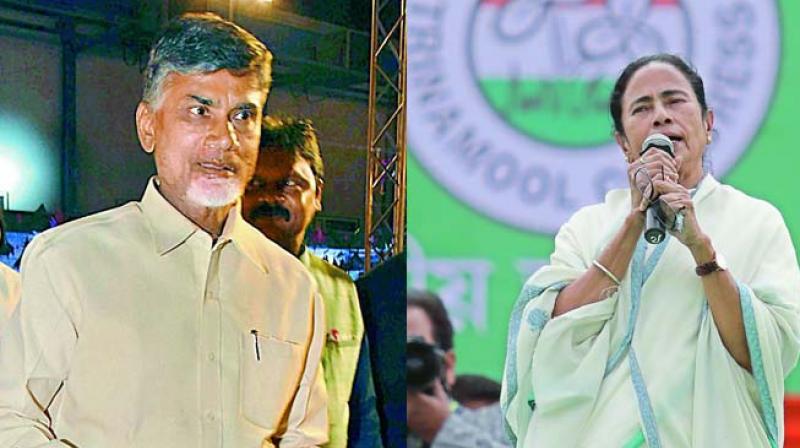 N.Chandrababu Naidu and Mamata Banerjee N.Chandrababu Naidu and Mamata Banerjee