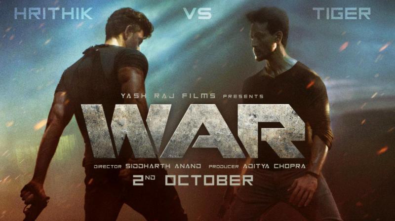 Hrithik Roshan and Tiger Shroff starrer WAR poster. Hrithik Roshan and Tiger Shroff starrer WAR poster.