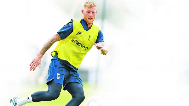England allrounder Ben Stokes trains on the eve of the World Cup opener against South Africa. (Photo: AFP) England allrounder Ben Stokes trains on the eve of the World Cup opener against South Africa. (Photo: AFP)