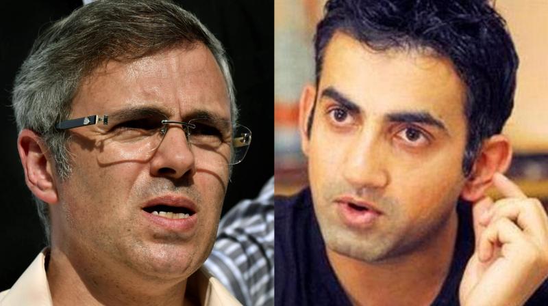 Indian cricketer Gautam Gambhir and Jammu and Kashmir Chief Minister Omar Abdullah were on Friday involved in a heated discussion on Twitter following the killing of terrorist Manan Wani. (Photo: PTI) Indian cricketer Gautam Gambhir and Jammu and Kashmir Chief Minister Omar Abdullah were on Friday involved in a heated discussion on Twitter following the killing of terrorist Manan Wani. (Photo: PTI)