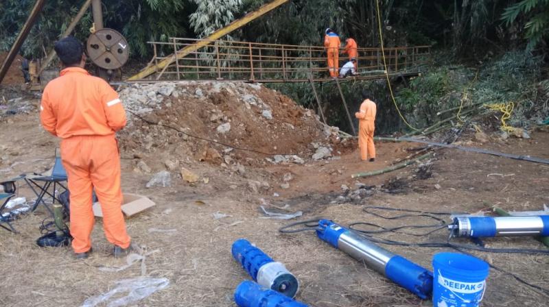 The miners are trapped since December 13, 2018. (Photo: ANI | Twitter) The miners are trapped since December 13, 2018. (Photo: ANI | Twitter)