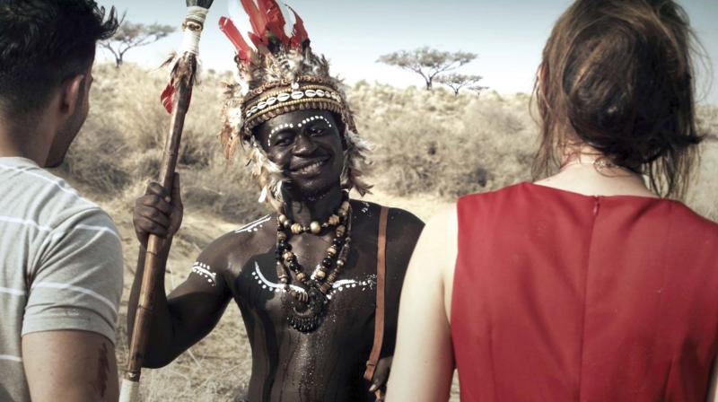 The short film features a young couple in a helicopter enjoying the beauty of the nature. The short film features a young couple in a helicopter enjoying the beauty of the nature.