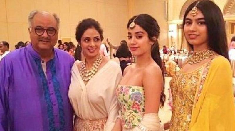 Boney Kapoor and family. Boney Kapoor and family.