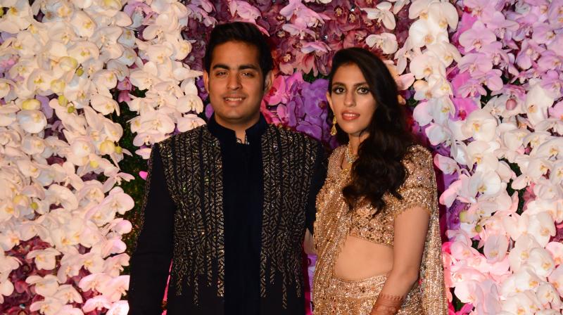 Akash Ambani and Shloka Mehta. (Photo: Viral Bhayani) Akash Ambani and Shloka Mehta. (Photo: Viral Bhayani)