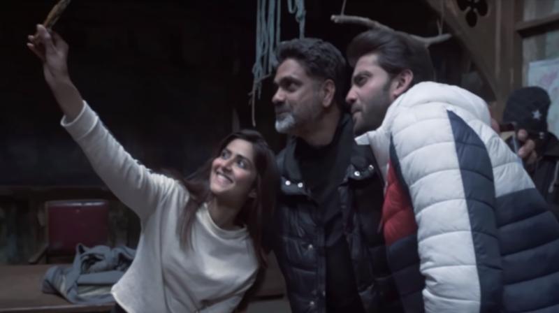 Pranutan Bahl, Zaheer Iqbal and director Nitin Kakkar. (Courtesy: YouTube/ Salman Khan Films) Pranutan Bahl, Zaheer Iqbal and director Nitin Kakkar. (Courtesy: YouTube/ Salman Khan Films)