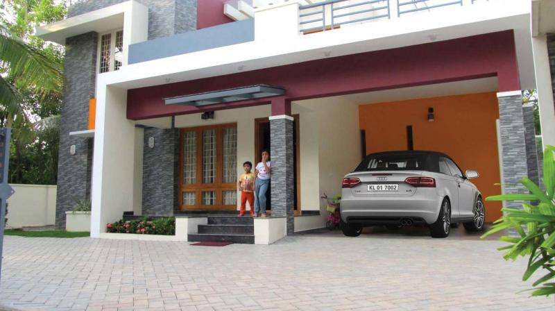 Rony Varghese’s 3000-sq-ft house at Mannanthala. Rony Varghese’s 3000-sq-ft house at Mannanthala.