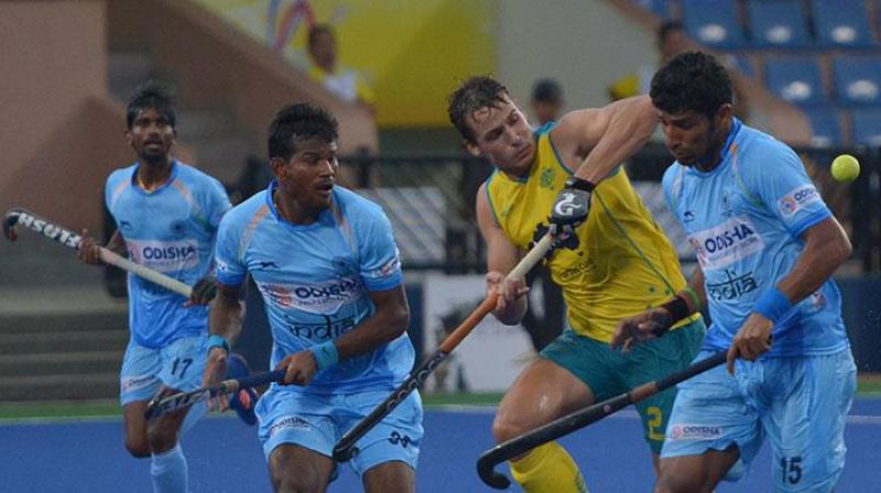 Australians built on their lead and dominated the proceedings, keeping the ball for longer stints and finding space in the Indian circle. (Photo: Facebook) Australians built on their lead and dominated the proceedings, keeping the ball for longer stints and finding space in the Indian circle. (Photo: Facebook)