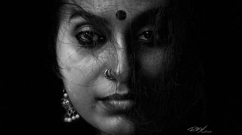 A charcoal potrait by RKV A charcoal potrait by RKV