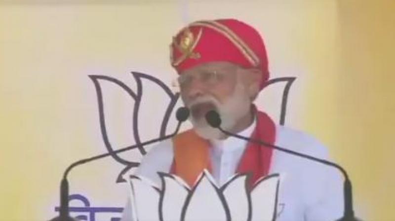 In a sharp attack against the Congress, the prime minister said 'injustice' was meted out to the country's resources under Congress' rule. (Photo: ANI twitter) In a sharp attack against the Congress, the prime minister said 'injustice' was meted out to the country's resources under Congress' rule. (Photo: ANI twitter)