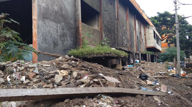 Uncleared garbage lying at Hari Laxmi Theatre compound in Wilson Garden. (Photo: DC) Uncleared garbage lying at Hari Laxmi Theatre compound in Wilson Garden. (Photo: DC)