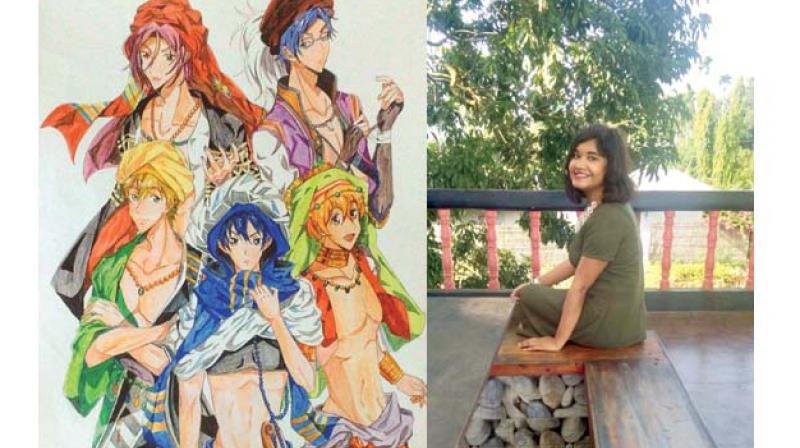 Namrata Dutta, an upcoming artist specialises in Anime sketching adding her own twist with the use of Watercolours. Namrata Dutta, an upcoming artist specialises in Anime sketching adding her own twist with the use of Watercolours.