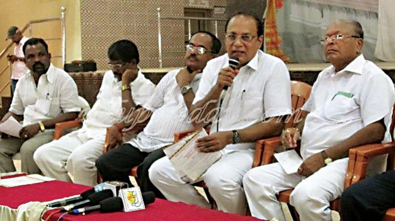A file photo of former minister Vinay Kumar Sorake addressing the media A file photo of former minister Vinay Kumar Sorake addressing the media