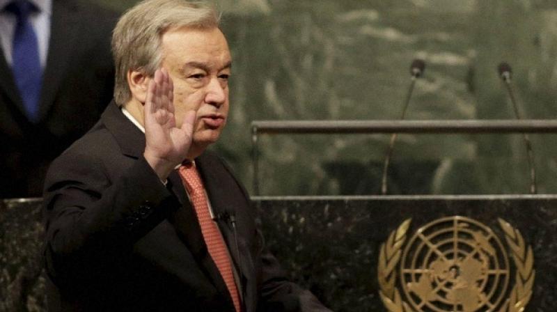 Guterres also met Nepal's Prime Minister K P Sharma Oli and thanked him for Nepal's contributions to the United Nation's peace operations. (Photo: PTI | File) Guterres also met Nepal's Prime Minister K P Sharma Oli and thanked him for Nepal's contributions to the United Nation's peace operations. (Photo: PTI | File)