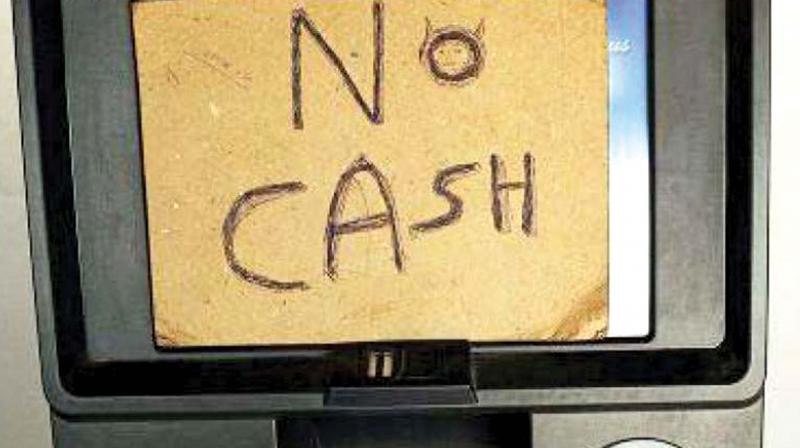 The ATMs are configured to function best with new currency notes, and clearly the presses are not able to meet the demand. The ATMs are configured to function best with new currency notes, and clearly the presses are not able to meet the demand.