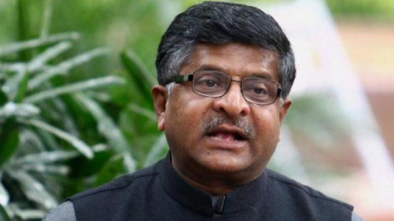 Union Law Minister Ravi Shankar Prasad. (Photo: PTI/File) Union Law Minister Ravi Shankar Prasad. (Photo: PTI/File)