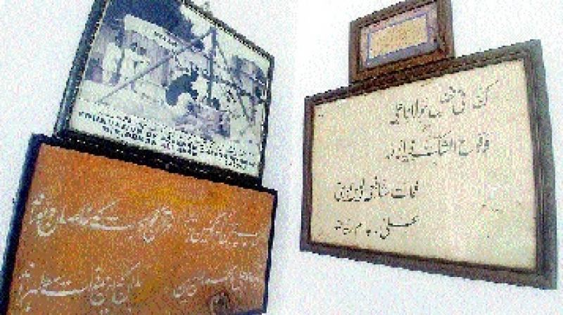 Aza Khana-e-Zehra in Old City proudly displays the Persian poem on its walls. (Photo: DC) Aza Khana-e-Zehra in Old City proudly displays the Persian poem on its walls. (Photo: DC)