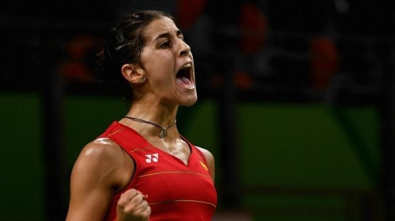 On Saturday, Carolina Marin had defeated Japan's Sayaka Takahashi 20-22, 21-13, 21-18 in a semifinal match to reach final of the tournament. (Photo: File) On Saturday, Carolina Marin had defeated Japan's Sayaka Takahashi 20-22, 21-13, 21-18 in a semifinal match to reach final of the tournament. (Photo: File)