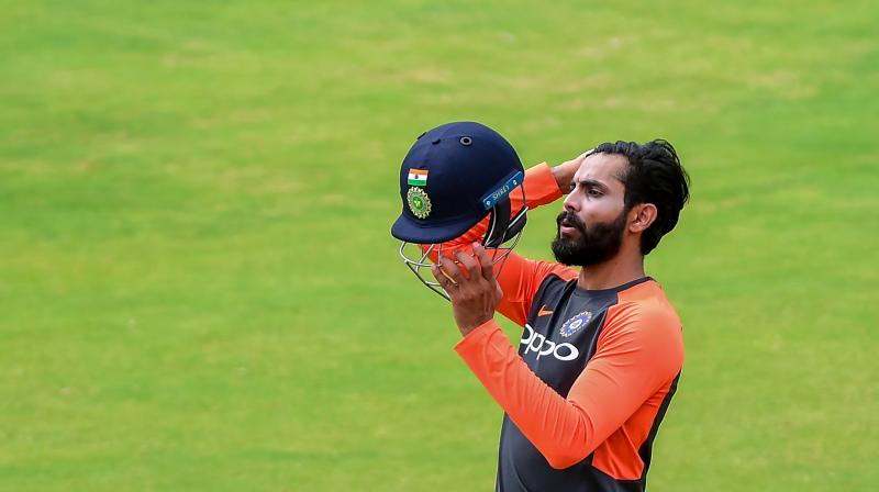 Jadeja, who had a shoulder stiffness couldn't feature in the second Test in Perth and coach Ravi Shastri told the mediapersons that the player was carrying the niggle from India. (Photo: PTI) Jadeja, who had a shoulder stiffness couldn't feature in the second Test in Perth and coach Ravi Shastri told the mediapersons that the player was carrying the niggle from India. (Photo: PTI)