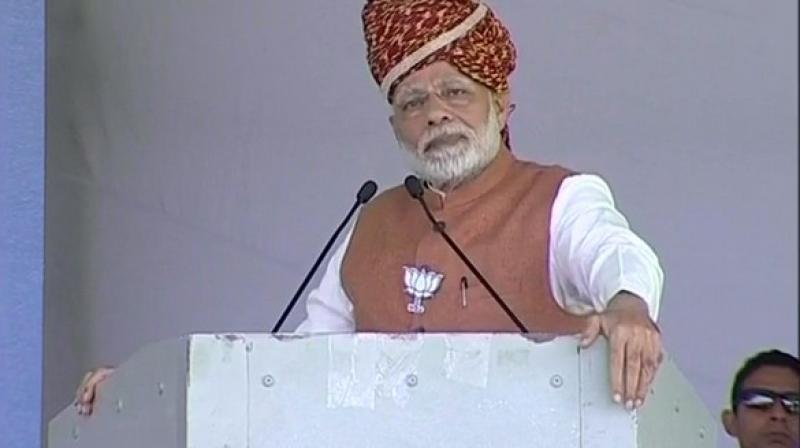 Prime Minister Modi, in his speech, also accused the Congress of spreading lies. (Photo: ANI) Prime Minister Modi, in his speech, also accused the Congress of spreading lies. (Photo: ANI)