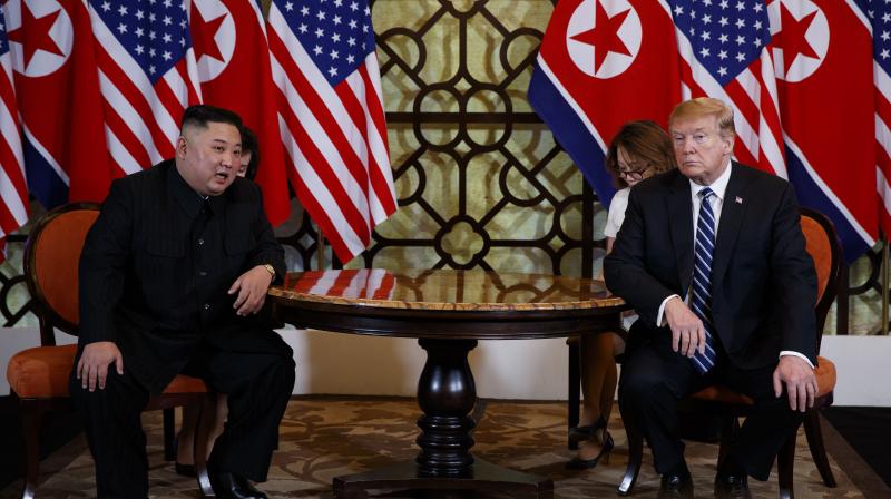 The two men who once traded personal insults and threats of destruction are holding their second meeting in eight months, with analysts warning it needs to produce more concrete progress than their initial historic get-together in Singapore. (Photo: AP) The two men who once traded personal insults and threats of destruction are holding their second meeting in eight months, with analysts warning it needs to produce more concrete progress than their initial historic get-together in Singapore. (Photo: AP)