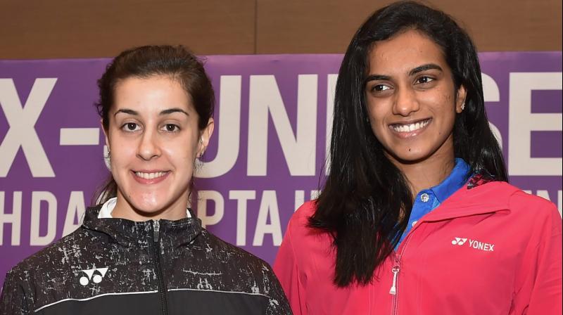 Left-hander Marin, who will turn out for new team Pune 7 Aces, will open the campaign against her old team Hyderabad Hunters, which boasts of Sindhu now. (Photo: PTI) Left-hander Marin, who will turn out for new team Pune 7 Aces, will open the campaign against her old team Hyderabad Hunters, which boasts of Sindhu now. (Photo: PTI)