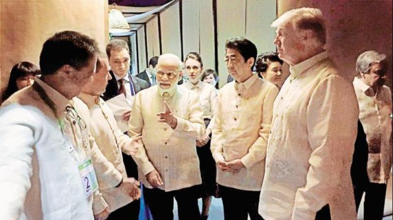 Bolton said the Trump-Abe bilateral meeting would expand into a trilateral meeting with Prime Minister Modi. (Photo: PTI) Bolton said the Trump-Abe bilateral meeting would expand into a trilateral meeting with Prime Minister Modi. (Photo: PTI)
