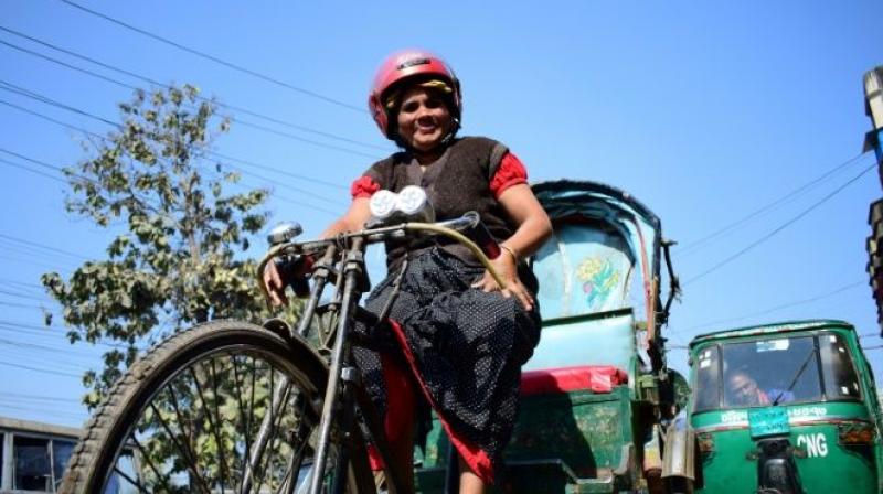 The 45-year-old puller has been doing it for the last five years even after facing much criticism from her neighbours. (Photo: AFP) The 45-year-old puller has been doing it for the last five years even after facing much criticism from her neighbours. (Photo: AFP)