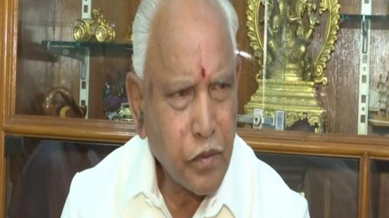 Yeddyurappa was reacting to a video doing the rounds on social media in which Nikhil can be heard purportedly asking JD(S)workers to prepare themselves for assembly polls, saying one doesn't know when it would come. (Photo: ANI) Yeddyurappa was reacting to a video doing the rounds on social media in which Nikhil can be heard purportedly asking JD(S)workers to prepare themselves for assembly polls, saying one doesn't know when it would come. (Photo: ANI)