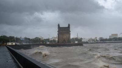 Strong sea waves near the Gateway of India due to Cyclone Tauktae approaching the coasts, in Mumbai, Monday, May 17, 2021. As per weather department the Cyclone Tauktae. (PTI)