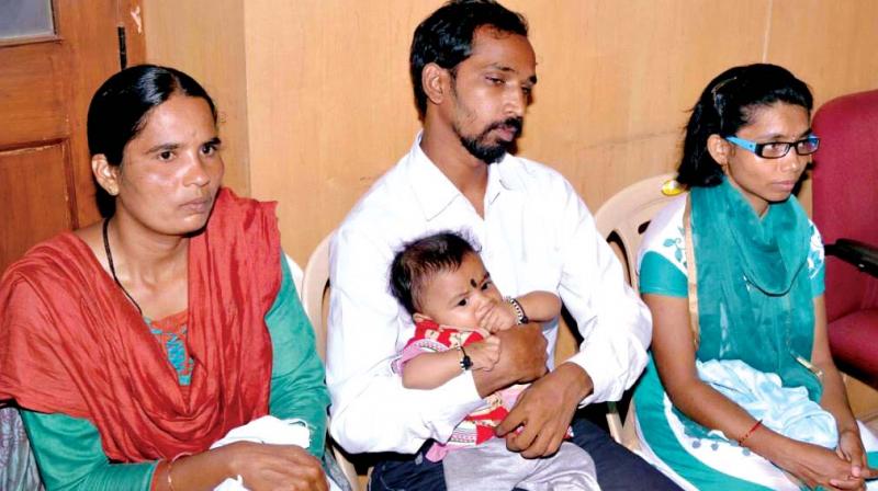 Kanyakumari (third from left) against whom 33 cases have been booked will be produced before the court on Tuesday. Chennamma has been acquitted in all the three cases filed against her and no case has been booked against Shivu. He can walk free, says Superintendent of Police Annamalai. (Photo: DC) Kanyakumari (third from left) against whom 33 cases have been booked will be produced before the court on Tuesday. Chennamma has been acquitted in all the three cases filed against her and no case has been booked against Shivu. He can walk free, says Superintendent of Police Annamalai. (Photo: DC)