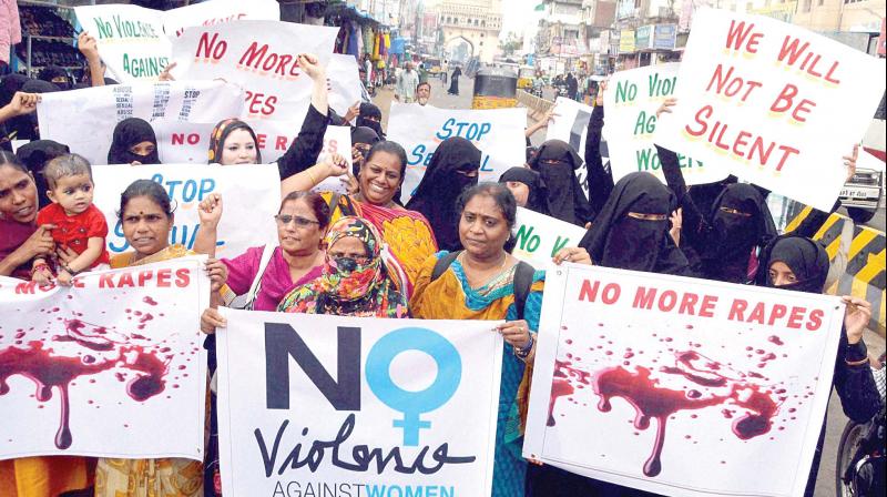 According to the National Crime Records Bureau, of the 3,38,954 crimes against women in 2016, 820 cases were reported from Bengaluru under the category of assault on women with intent to outrage her modesty. According to the National Crime Records Bureau, of the 3,38,954 crimes against women in 2016, 820 cases were reported from Bengaluru under the category of assault on women with intent to outrage her modesty.