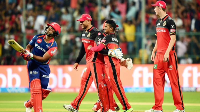 Pawan Negi celebrates picking up Rishabh Pant's wicket. (Photo: PTI) Pawan Negi celebrates picking up Rishabh Pant's wicket. (Photo: PTI)